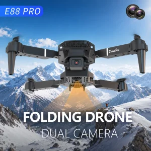 ZNLYRION RC Drone 8K E88 Foldable 8K Dual Camera WiFi FPV Quadcopter with Optical Flow Hovering 360° Flip One Key Takeoff Altitude Hold Remote Control Drone with Carrying Case for Beginners - Thumbnail Image 7