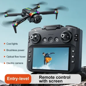 ZNLYRION RC Drone K21MAX Foldable Brushless Drone With Screen Remote EIS Dual Electric Camera Optical Flow Hover Colorful LED Light RC Quadcopter - Thumbnail Image 2