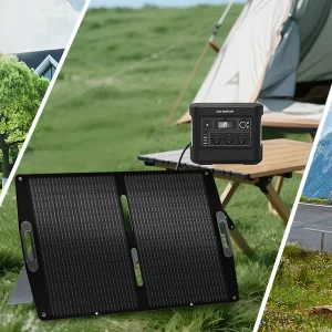 ECO-WORTHY 200W Portable Solar Panel and PS 2400W Power Station 2048Wh LiFePO4 Battery, for RV Off Grid - Thumbnail Image 7