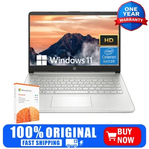 HP 14" Business Laptop,Intel Celeron N4120,4GB RAM, 128GB eMMC,1 Year Office 365,Windows 11 Home - Thumbnail Image 2