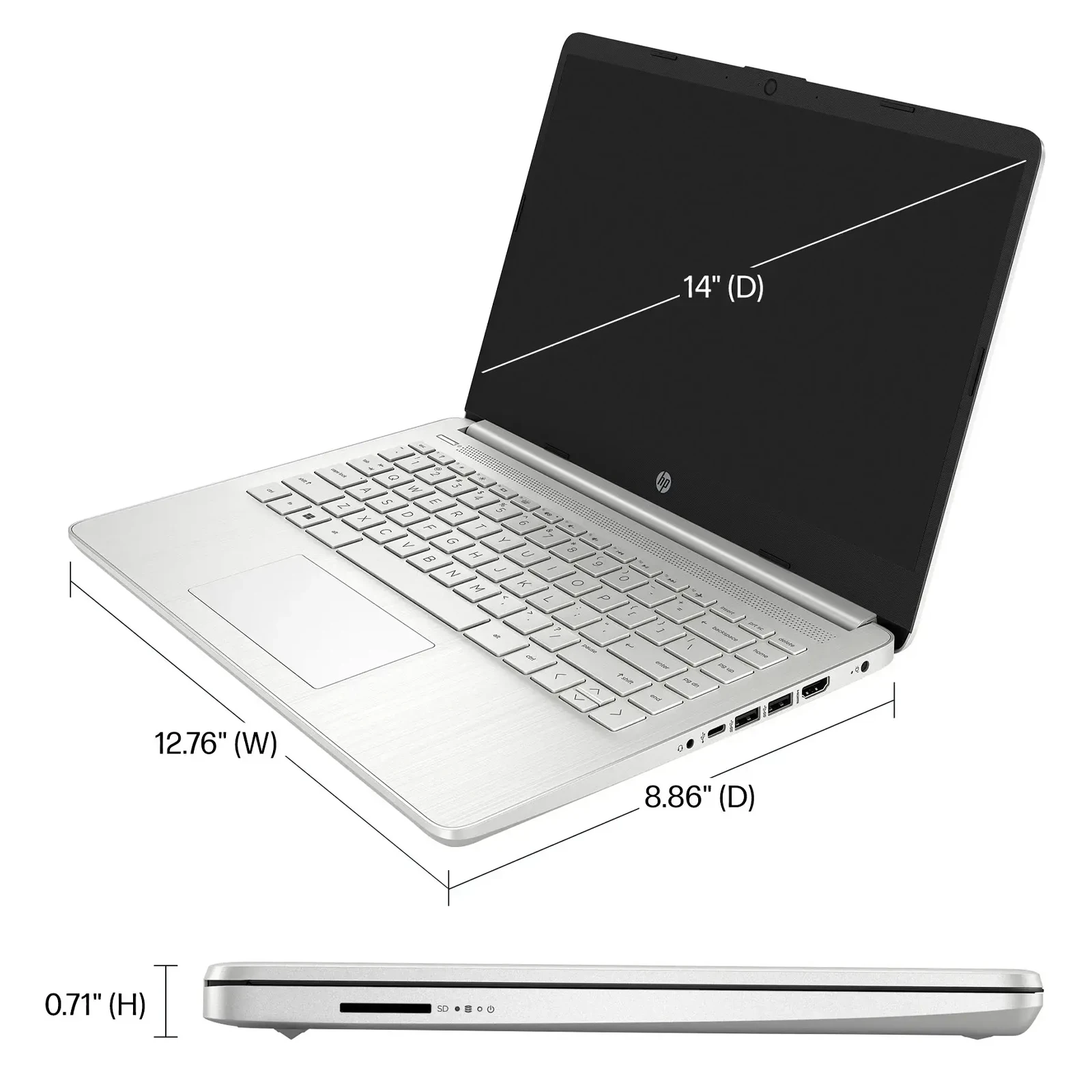 HP 14" Business Laptop,Intel Celeron N4120,4GB RAM, 128GB eMMC,1 Year Office 365,Windows 11 Home - Image 4