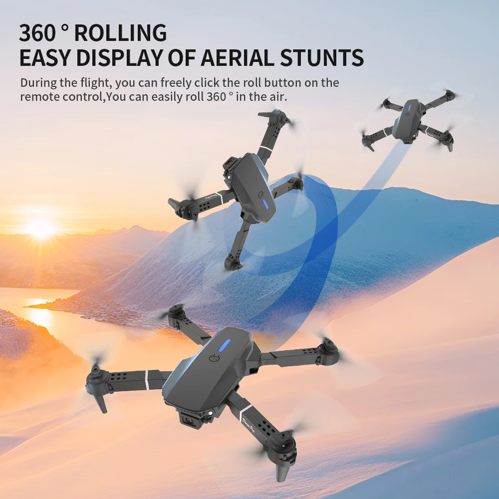 E88PRO Drone 8K 5G HD Dual Camera Aerial Photography Remote Control Screen Display Control Aircraft Quadcopter - Image 2