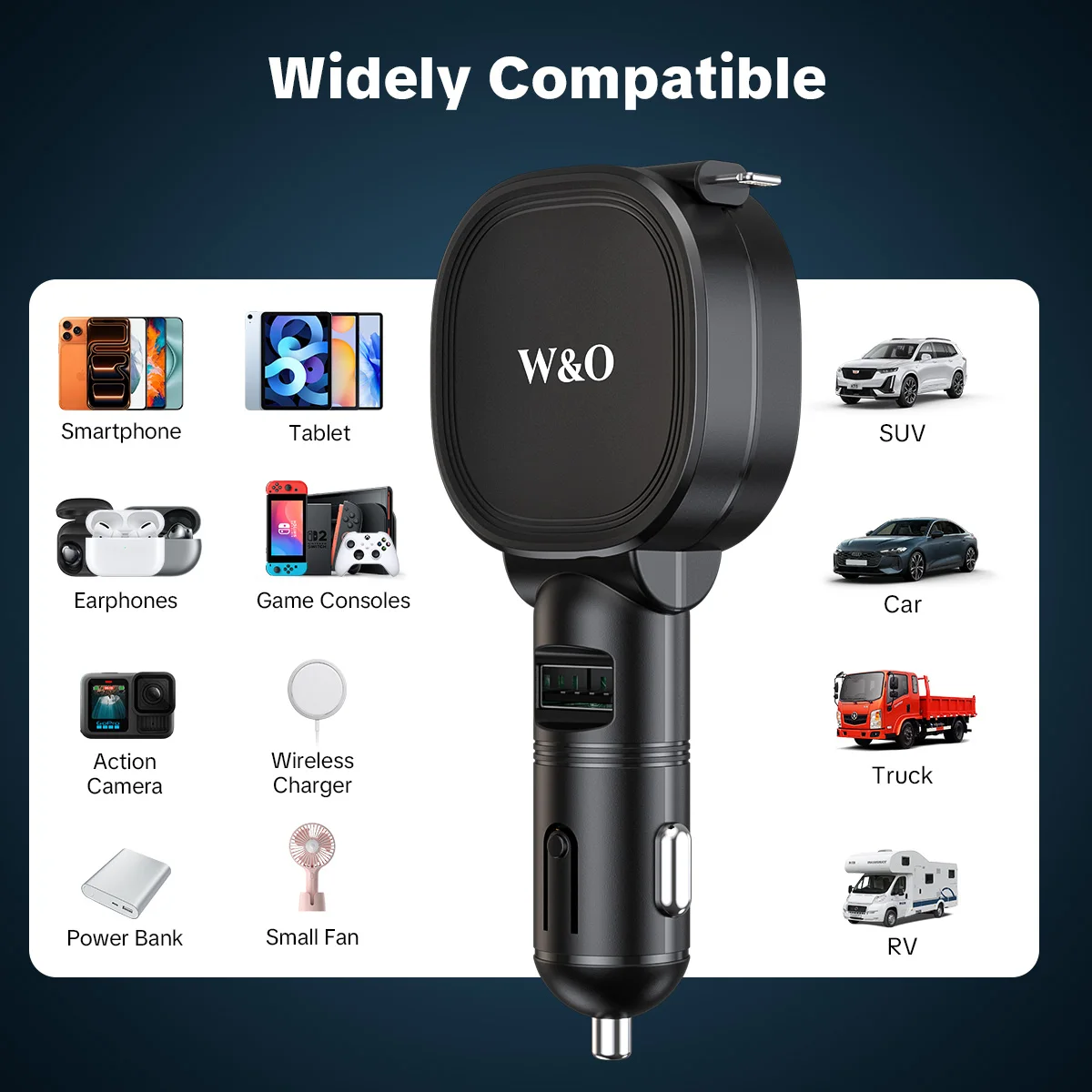 2-In-1 Retractable Fast Car Charger , 66W High-Speed Charging, 2.3 Inch Long Cable, 52.4g easy to carry,1USB Ports, Compatible With Android、Phone 17/16/15/14/13/12/11, Galaxy, Pixel, And More Smart Devices,Gift For Car Lovers - Image 7