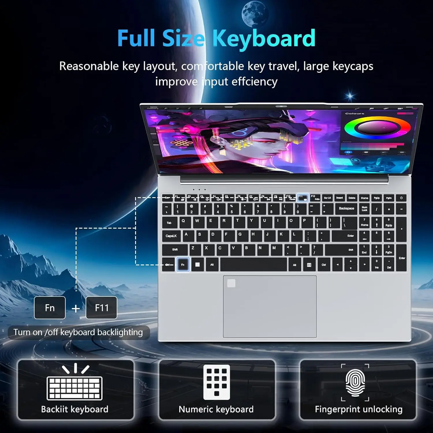 15.6 inch Intel Notebook PC Ultra Slim Laptop Intel Core I3 6100U 16GB RAM 1TB 2TB SSD Office Study Computer PC Windows 11 Pro - Image 3