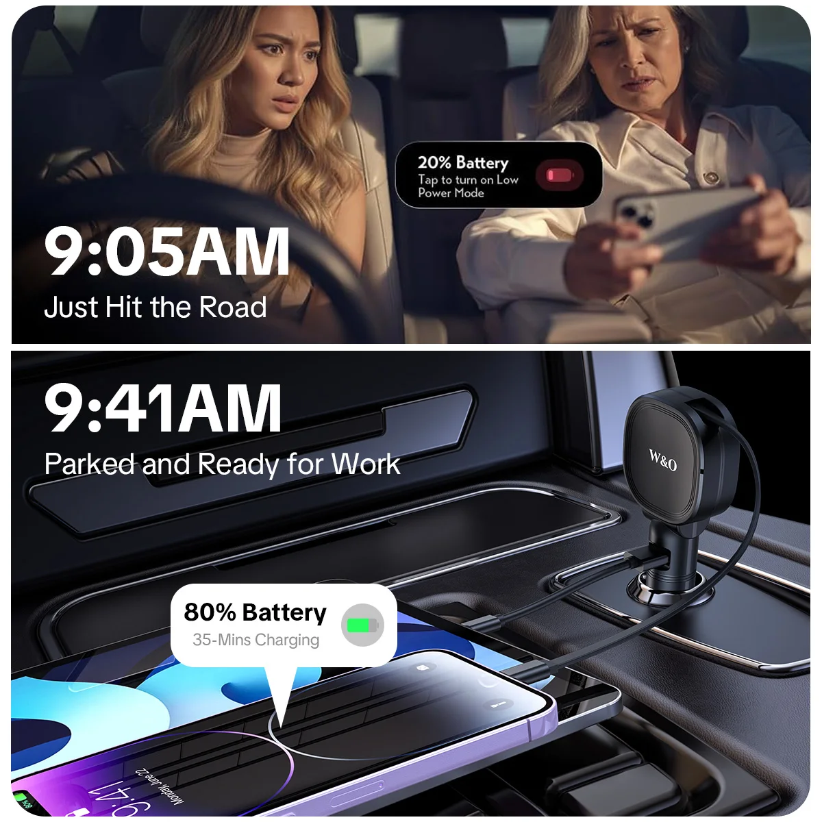2-In-1 Retractable Fast Car Charger , 66W High-Speed Charging, 2.3 Inch Long Cable, 52.4g easy to carry,1USB Ports, Compatible With Android、Phone 17/16/15/14/13/12/11, Galaxy, Pixel, And More Smart Devices,Gift For Car Lovers - Image 4