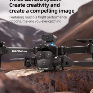 New Model Drone, Equipped with Three Cameras, High-definition Video Recording, Optical Flow Positioning, FPV, One-click Take-off And Landing, Optical Flow Positioning, Electrically Controlled Camera, Headless Mode, Three Flight Speed Settings - Thumbnail Image 5