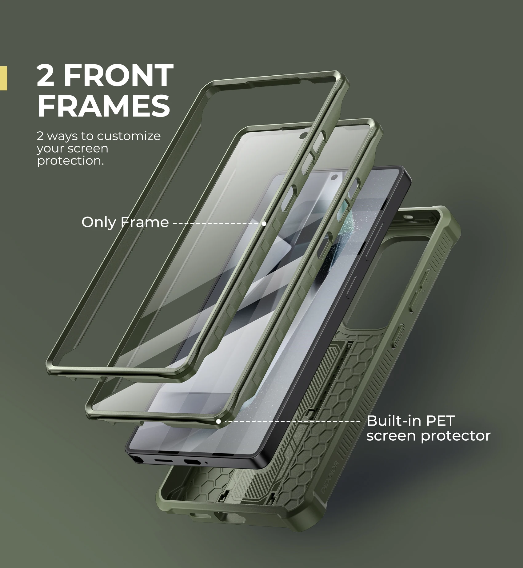 Dexnor For Samsung Galaxy S25/S25 Plus/S25 Ultra /S25 Edge 2025Case Full Body Shockproof Camera Cover &Built-in Screen Protector Kickstand - Image 2