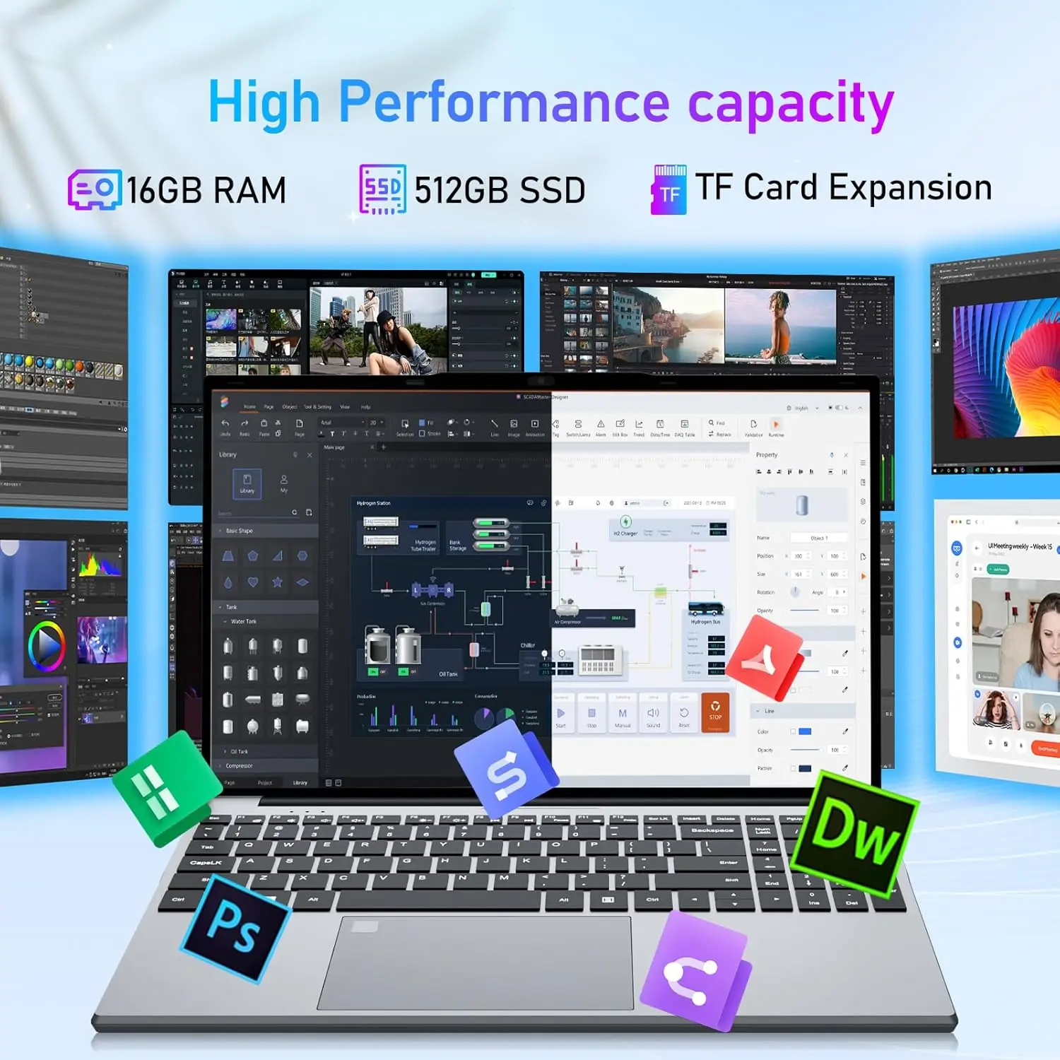 15.6 inch Intel Notebook PC Ultra Slim Laptop Intel Core I3 6100U 16GB RAM 1TB 2TB SSD Office Study Computer PC Windows 11 Pro - Image 4