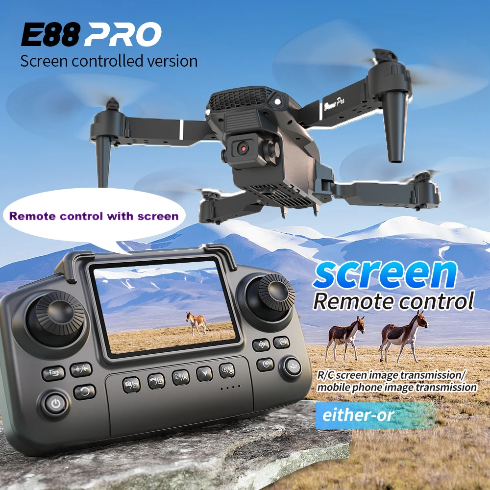 E88PRO Drone 8K 5G HD Dual Camera Aerial Photography Remote Control Screen Display Control Aircraft Quadcopter - Image 6