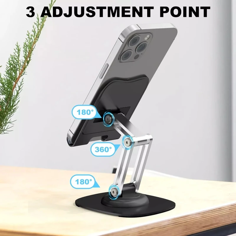 360° Rotation Portable Tablet Holder For Phone iPad iPhone 17 Xiaomi Folding Lazy Desktop Live Mobile Phone Stand Mount Bracket - Image 4