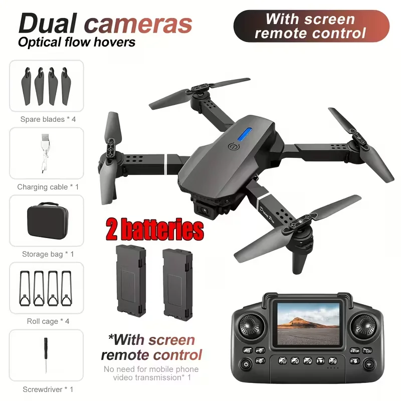 E88PRO Drone 8K 5G HD Dual Camera Aerial Photography Remote Control Screen Display Control Aircraft Quadcopter - Image 1