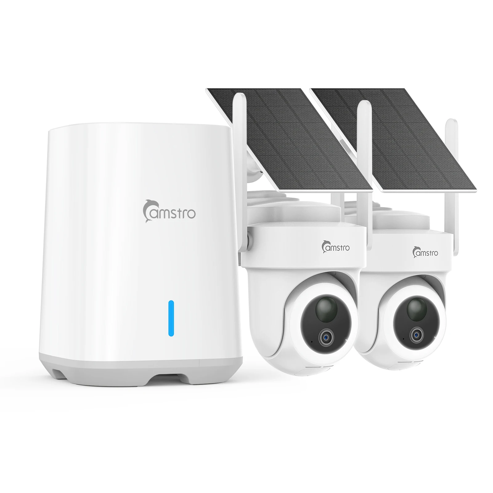 Camstro 4k solar camera outdoor wireless 4CH NVR Full-color night vision 2.4G 5G WIFI Camera PIR Two-way voice WiFi PT Camera Outdoor ,Built-in 64GB SD card - Image 1