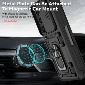 For Samsung Galaxy Z Fold 6 5 4 Phone Cases with Slide Lens Protective Cover Shockproof Camera Protector Case for Z Fold 6 5 4 - Thumbnail Image 3