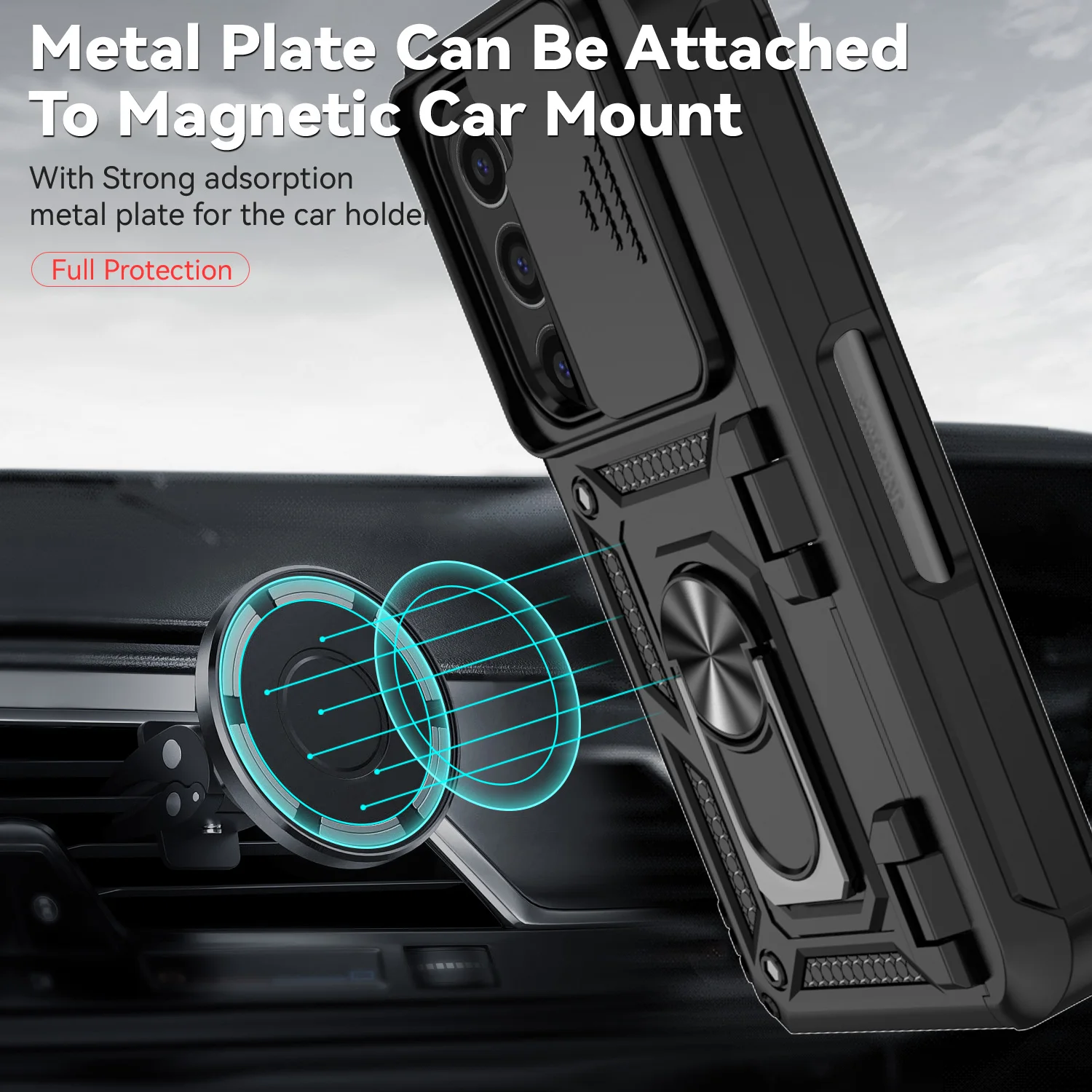 For Samsung Galaxy Z Fold 6 5 4 Phone Cases with Slide Lens Protective Cover Shockproof Camera Protector Case for Z Fold 6 5 4 - Image 3