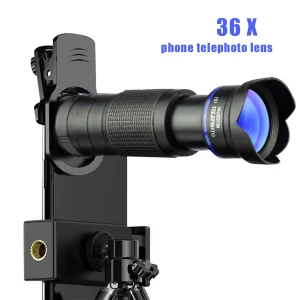 36X Telescope Zoom Lens Monocular Mobile Phone Camera Lenses for iPhone Samsung Smartphones For Camping Hunting Sports