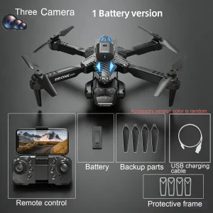 New Model Drone, Equipped with Three Cameras, High-definition Video Recording, Optical Flow Positioning, FPV, One-click Take-off And Landing, Optical Flow Positioning, Electrically Controlled Camera, Headless Mode, Three Flight Speed Settings - Thumbnail Image 3