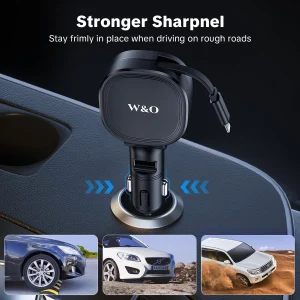 2-In-1 Retractable Fast Car Charger , 66W High-Speed Charging, 2.3 Inch Long Cable, 52.4g easy to carry,1USB Ports, Compatible With Android、Phone 17/16/15/14/13/12/11, Galaxy, Pixel, And More Smart Devices,Gift For Car Lovers - Thumbnail Image 5