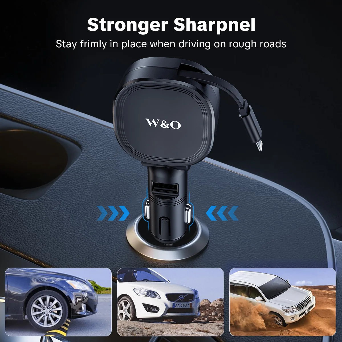 2-In-1 Retractable Fast Car Charger , 66W High-Speed Charging, 2.3 Inch Long Cable, 52.4g easy to carry,1USB Ports, Compatible With Android、Phone 17/16/15/14/13/12/11, Galaxy, Pixel, And More Smart Devices,Gift For Car Lovers - Image 5