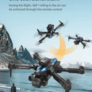 New Model Drone, Equipped with Three Cameras, High-definition Video Recording, Optical Flow Positioning, FPV, One-click Take-off And Landing, Optical Flow Positioning, Electrically Controlled Camera, Headless Mode, Three Flight Speed Settings - Thumbnail Image 7