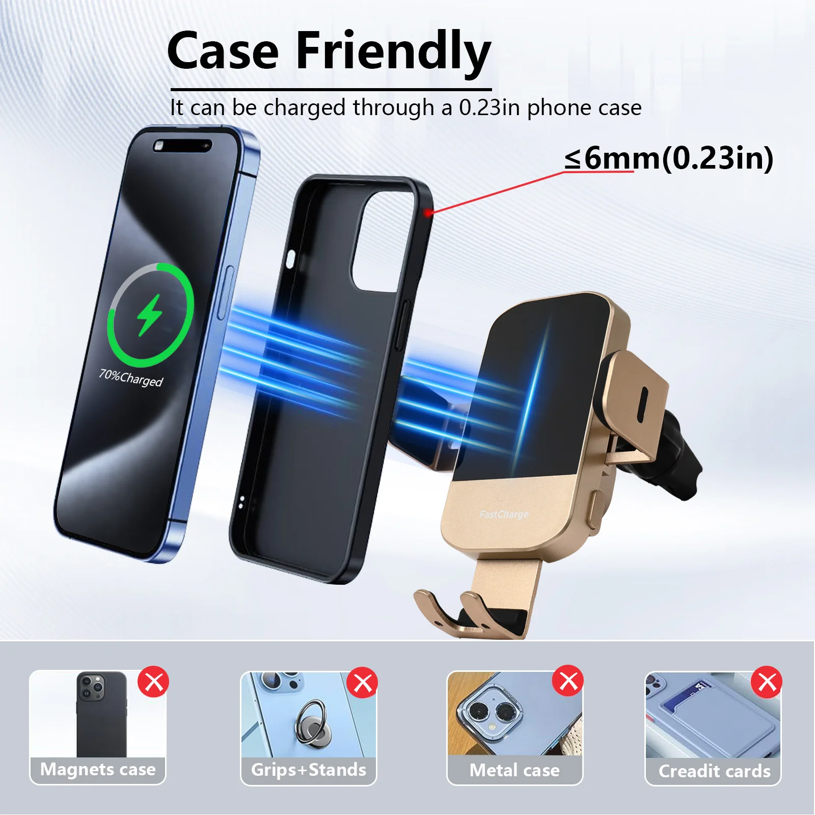 15W Qi Wireless Chargers Car Phone Holder Magnetic Automatic Vent Phone Mount Fast Charg for IPhone 14/13/12/11/X Samsung Galaxy - Image 2