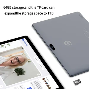 PRITOM 10 inch Tablet Android 13, 64GB, 512GB Expand, Quad-Core, 1280 * 800 HD IPS Screen, Dual Camera, Wi-Fi, Bluetooth, Black - Thumbnail Image 7