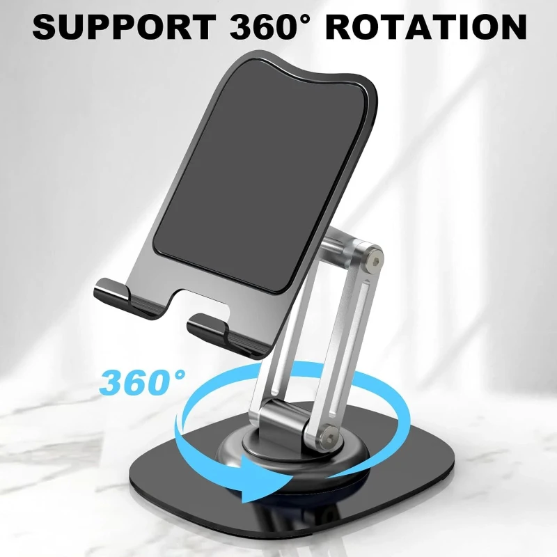 360° Rotation Portable Tablet Holder For Phone iPad iPhone 17 Xiaomi Folding Lazy Desktop Live Mobile Phone Stand Mount Bracket - Image 5