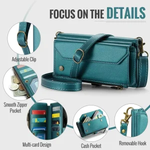Crossbody for Samsung Galaxy S24 S23 Ultra S22 S21 S20 Case Wallet Card Holder - Thumbnail Image 5