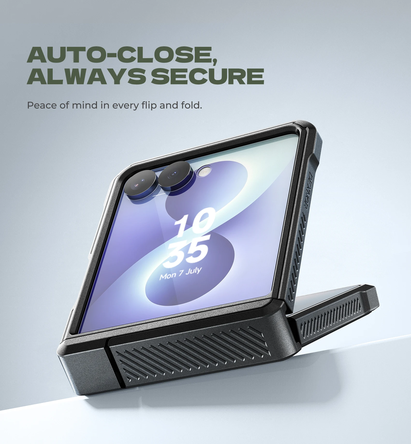 Dexnor for Samsung Galaxy Z Flip 8 Case with Dual Kickstands & Auto-Close Hinge Protection & Screen Protector, Full-Body Rugged Shockproof Protective Cover Heavy-Duty Bumper Cases - Image 4