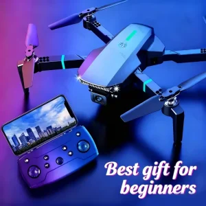 E88 Pro MAX Drone Offers Optional Screen Remote Control / Regular Remote Control / 3PS Battery, Dual Cameras, Two Batteries, Brushless Motor, Obstacle Avoidance Function, Foldable Quadcopter. LED Lights. Ideal Gift. Suitable for Beginners. - Thumbnail Image 2