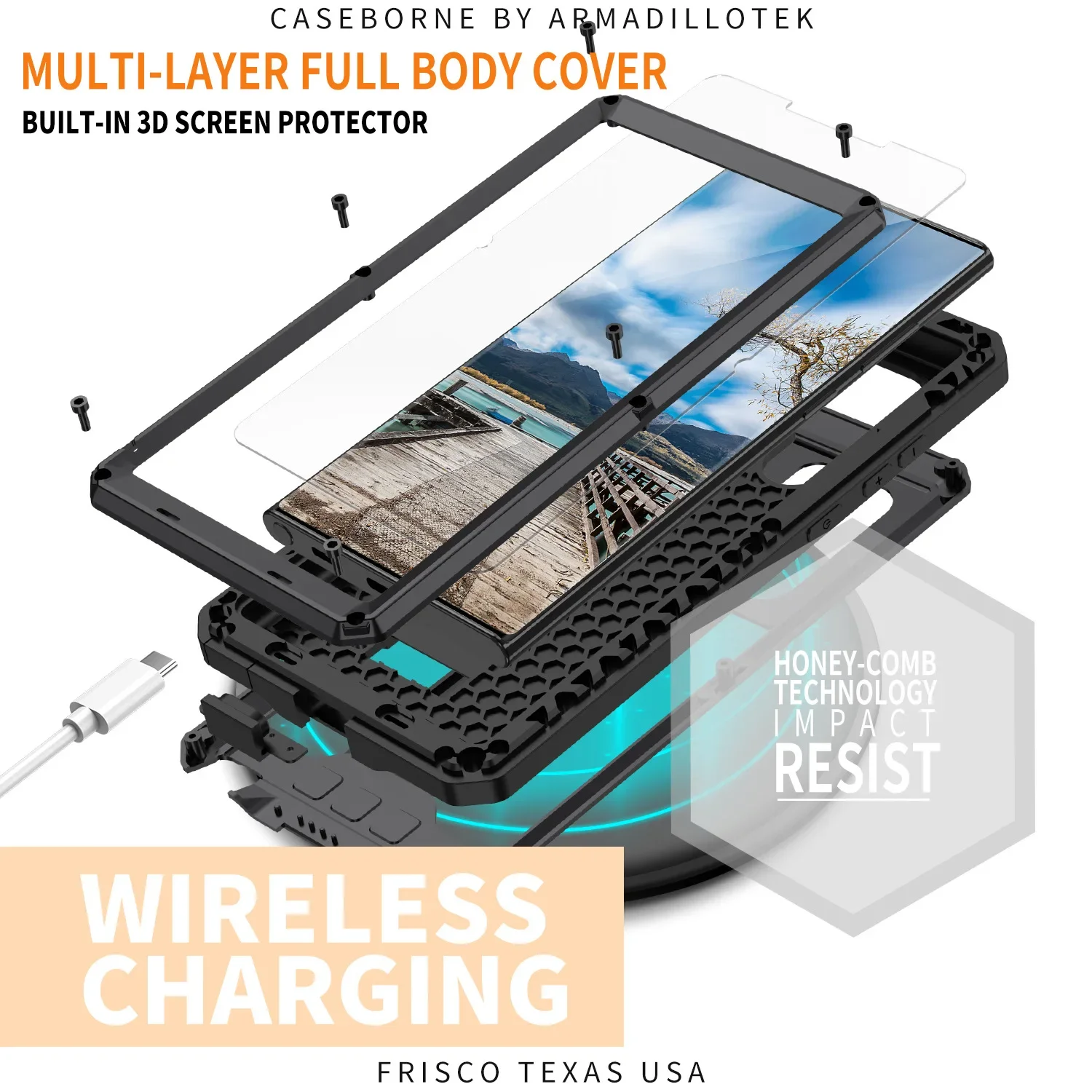Military Grade Full-Body Rugged for Samsung Galaxy S24 S23 S22 Ultra Plus Case Built-in Kickstand Slide Camera Protective Cover - Image 3