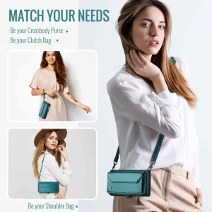 Crossbody for Samsung Galaxy S24 S23 Ultra S22 S21 S20 Case Wallet Card Holder - Thumbnail Image 4