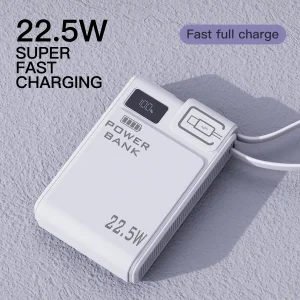 TQQDCI 10000mAh Portable Power Bank PD-C22.5W Dual Charge with Fast Charging Type-C Cable Compatible with iPhone And Samsung