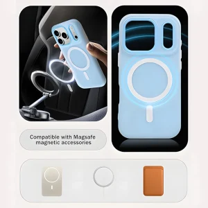 Luxury Candy Color 2-in-1 Magnetic Phone Case for iPhone 17/16/15/14/13/12/11 Pro Max Plus , Matte Soft Shockproof Skin-Friendly Cover with Magnetic Wireless Charging - Thumbnail Image 4