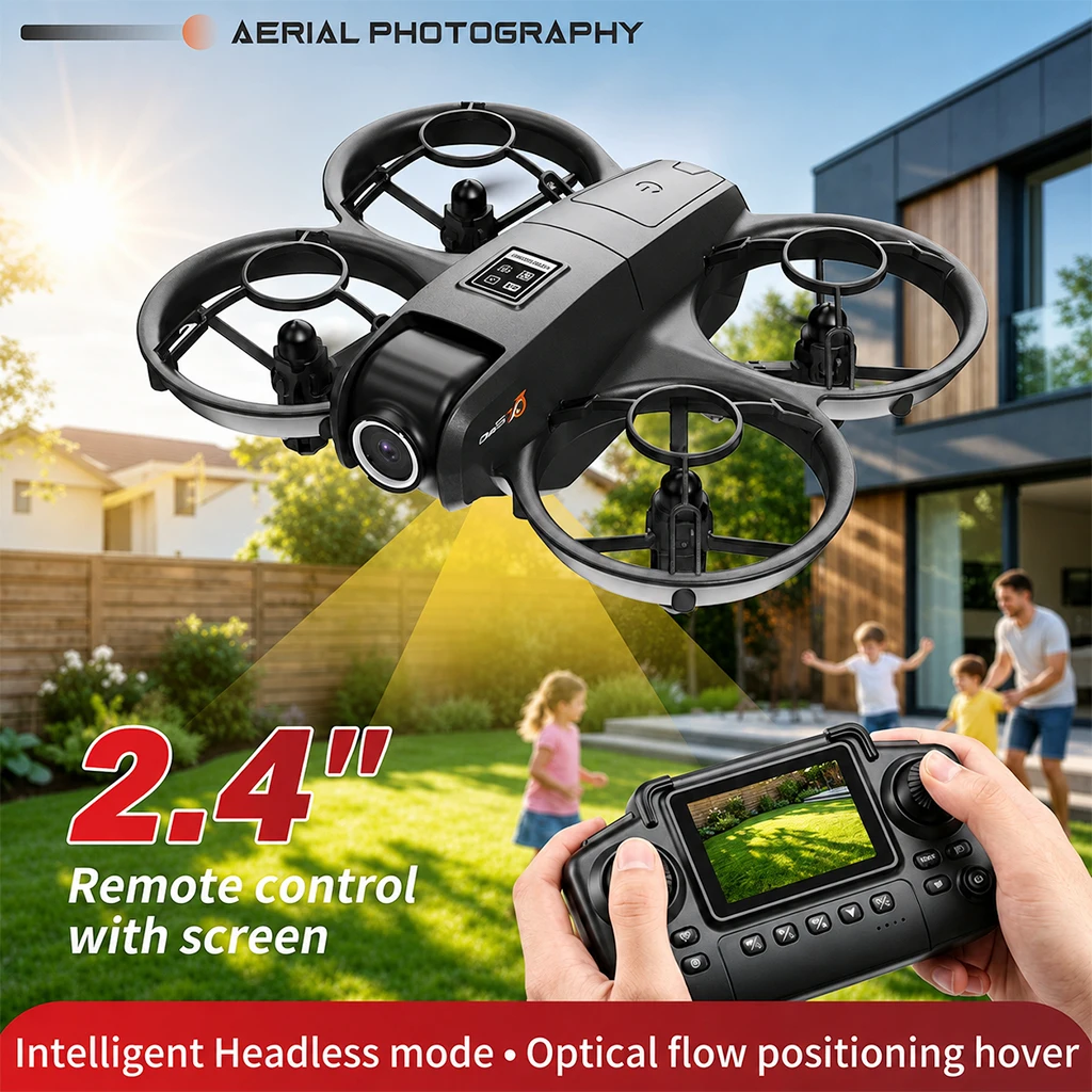 LY3 Portable Drone Dual Camera Aerial PLY3 Portable Drone Dual Camera Aerial Photography 2.4 Inch Screen Remote Control WIFI Image Transmissiohotography 2.4 Inch Screen Remote Control WIFI Image Transmission Optical Flow Hover Full Protection RC Drone Toy - Image 4