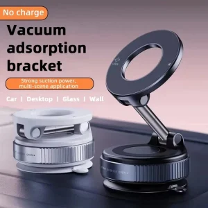 Strong Magnetic Car Phone Holder Foldable Design 360° Adjustable Vacuum Mount for Car, Desk, Bathroom. Use Three-axis Rotation For Free Adjustment A Convenient Choice For Multiple Scenarios