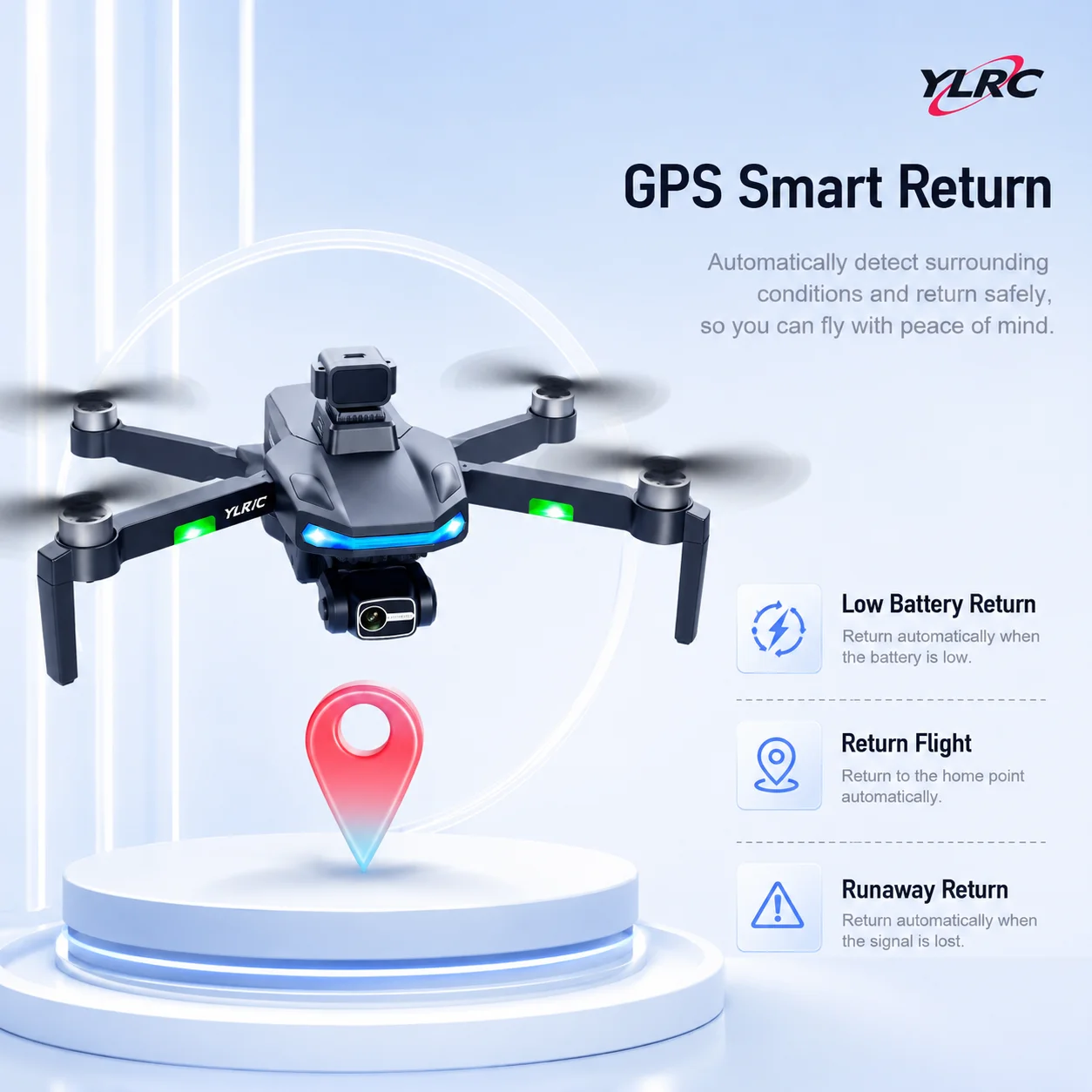 ZNLYRION S135 EIS PRO Drone with GPS Auto Return 8K HD Camera 360° Obstacle Avoidance, 5G WIFI FPV Brushless Motor - Image 4