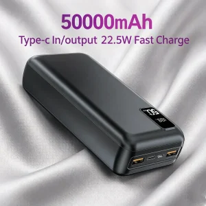 Hganus 50000mAh Powerbank 22.5W Fast Charge Protable Powerbank External Battery High Capacity For IPh xiaomi Samsung Outdoor Use - Thumbnail Image 2