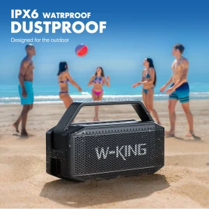 W-KING D9-1 100W Peak 60W RMS Deep Bass Bluetooth Speaker, IPX6 Portable Waterproof Loud Bluetooth Speakers Wireless with Subwoofer - Thumbnail Image 5