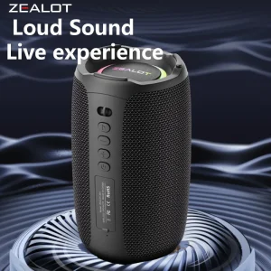 Zealot-S61 Bluetooth Speaker,with IPX6 Waterproof Protection and Outdoor Bass Sound for Backyard and Beach Party,10W Loudspeaker - Thumbnail Image 3