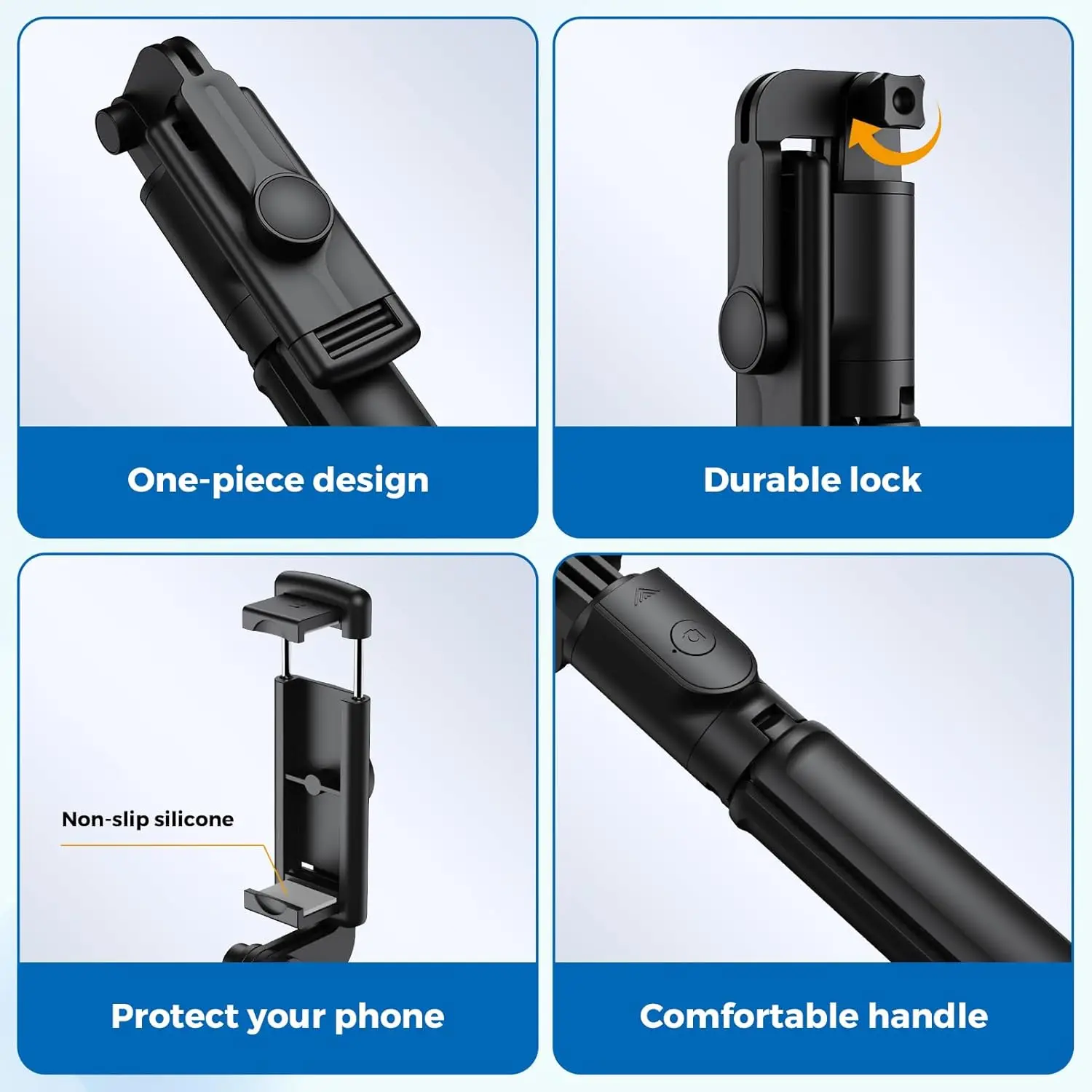 Selfie Stick Tripod, Retractable Selfie Stick Tripod with Wireless Remote Control, for Photograph, Live Streaming, Video Recording, Compatible with Android, iPhone and More - Image 3
