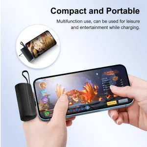 Mini Power Bank Portable 4500mAh Power Phone Charger Capsule Dual USB-C Ports For IPhone16/ 15/15 plus/15 pro/15 pro Max/Android - Thumbnail Image 2