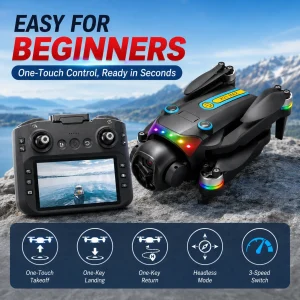 RC Drone Optical Flow Hover Headless Mode 360° Stunt Roll Trajectory Flight Waypoint Definition One Key Takeoff Landing Wind Resistant Hobby Drone - Thumbnail Image 6