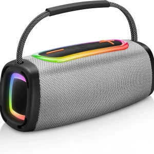 RGB Lights Portable Bluetooth Speaker, IPX7 Waterproof, 24H Playtime, Bluetooth 5.3, Outdoor Wireless Speaker with Hands-Free Mic. - Thumbnail Image 5