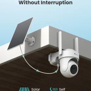 Camstro 4k solar camera outdoor wireless 4CH NVR Full-color night vision 2.4G 5G WIFI Camera PIR Two-way voice WiFi PT Camera Outdoor ,Built-in 64GB SD card - Thumbnail Image 3