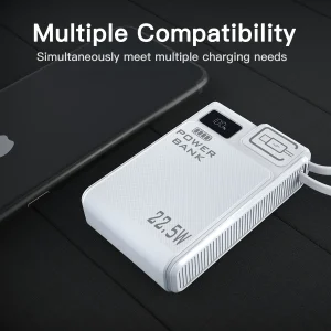 TQQDCI 10000mAh Portable Power Bank PD-C22.5W Dual Charge with Fast Charging Type-C Cable Compatible with iPhone And Samsung - Thumbnail Image 6
