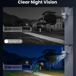Camstro 4k solar camera outdoor wireless 4CH NVR Full-color night vision 2.4G 5G WIFI Camera PIR Two-way voice WiFi PT Camera Outdoor ,Built-in 64GB SD card - Thumbnail Image 6