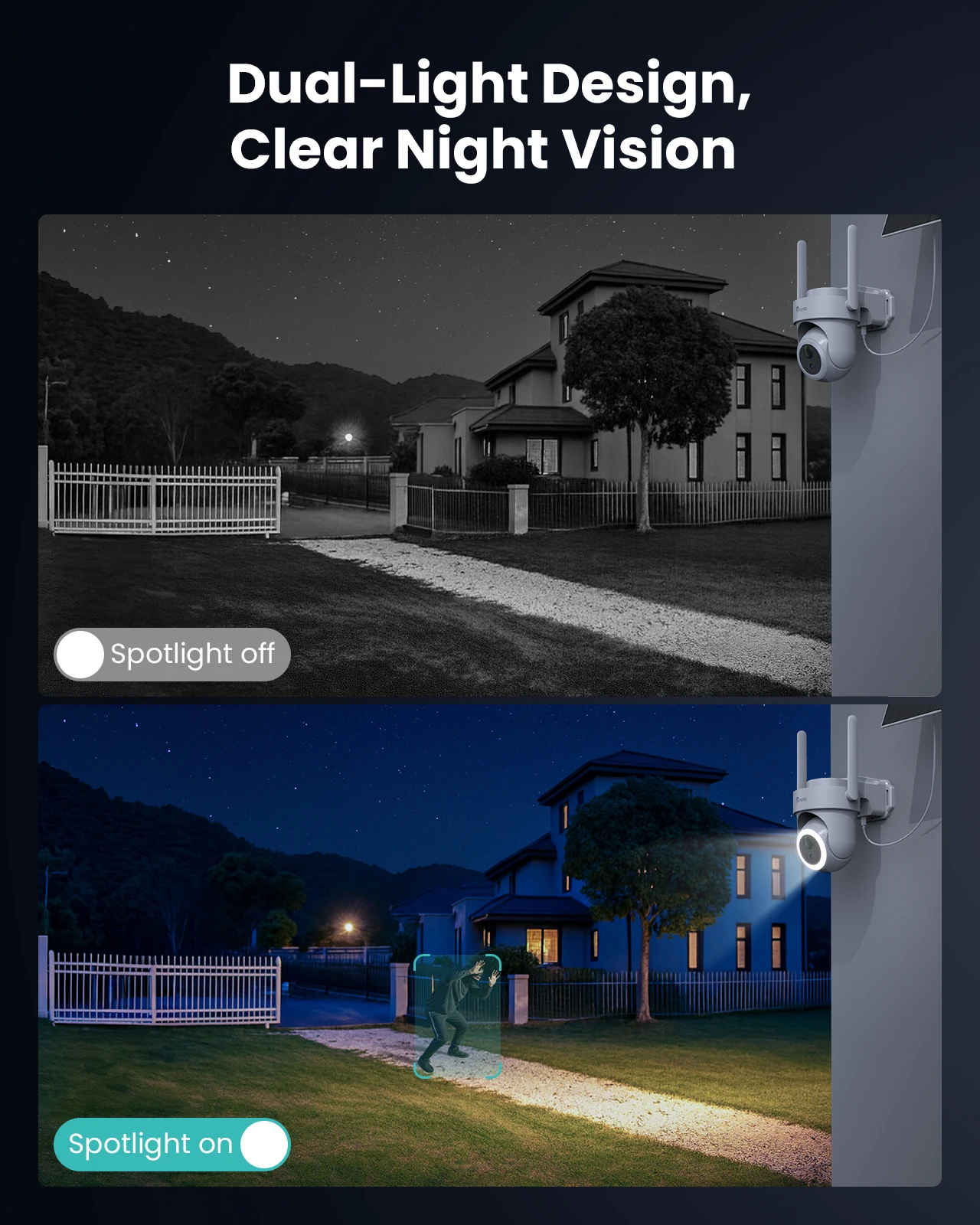 Camstro 4k solar camera outdoor wireless 4CH NVR Full-color night vision 2.4G 5G WIFI Camera PIR Two-way voice WiFi PT Camera Outdoor ,Built-in 64GB SD card - Image 6