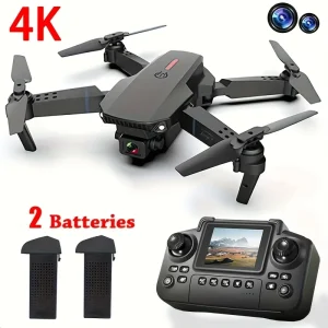 E88 Pro MAX Drone Offers Optional Screen Remote Control / Regular Remote Control / 3PS Battery, Dual Cameras, Two Batteries, Brushless Motor, Obstacle Avoidance Function, Foldable Quadcopter. LED Lights. Ideal Gift. Suitable for Beginners. - Thumbnail Image 7