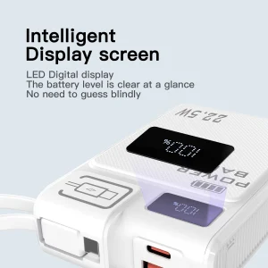 TQQDCI 10000mAh Portable Power Bank PD-C22.5W Dual Charge with Fast Charging Type-C Cable Compatible with iPhone And Samsung - Thumbnail Image 3
