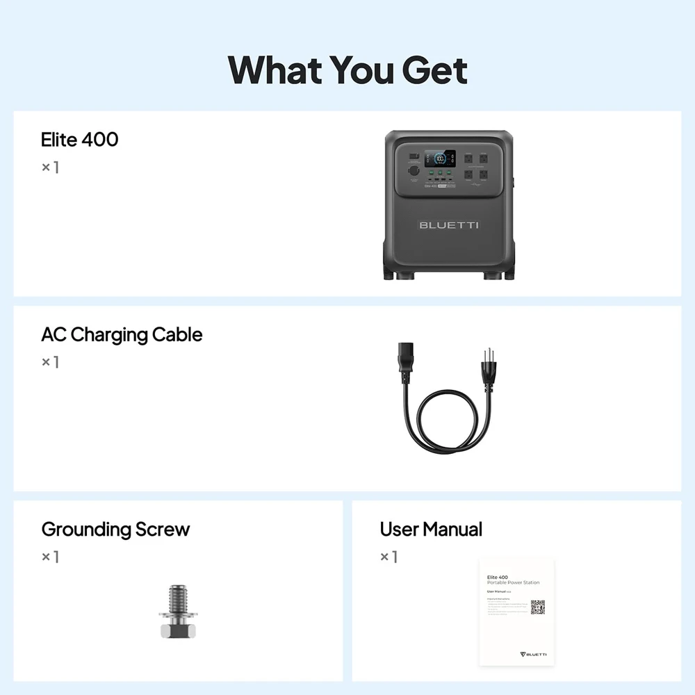 BLUETTI Elite 400 3840Wh Solar Generator with 200W/350W Solar Panels Kit High Capacity Portable Power Station for Home Backup - Image 7